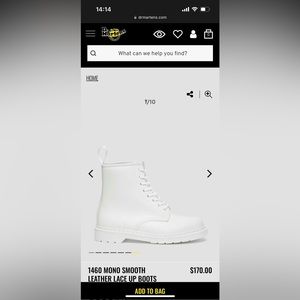 COPY - Doc Martens 1460 Mono Smooth Leather Lace Up Boots